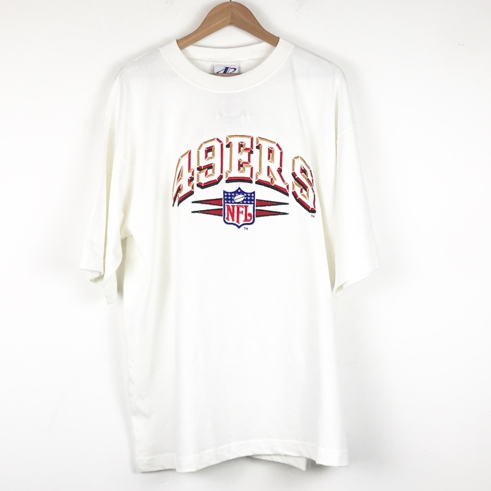 Vintage Logo Athletic 49er’s Embroidered T-Shirt Size Large